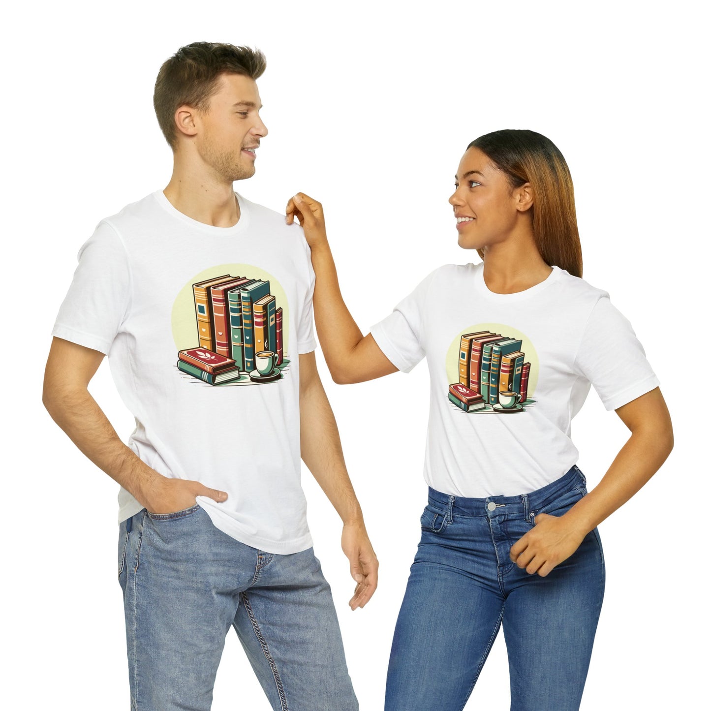 Readers and Coffee Lovers Unisex Jersey Short Sleeve Tee